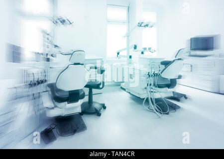 dentist chair in dental clinic interior / dentist room Stock Photo
