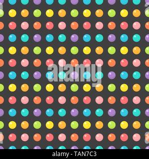 Colorful bubbles dotted seamless pattern. Vector illustration Stock Vector
