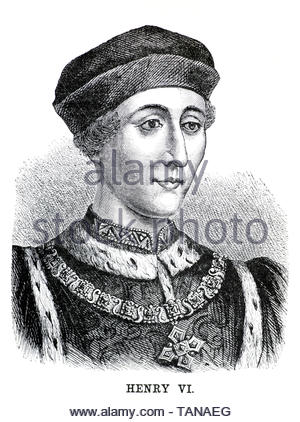 Henry VI, 1421 – 1471, was King of England from 1422 to 1461 and again from 1470 to 1471 Stock Photo