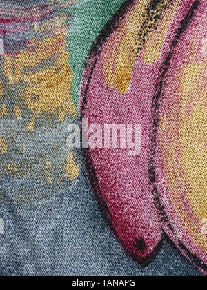 A typical example of a hand-made canvas by Italian artisans, used for home furnishings. Stock Photo