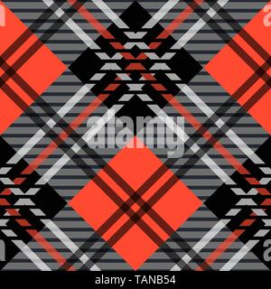 Seamless tartan vector pattern red and black tartan EPS 10 Stock Vector
