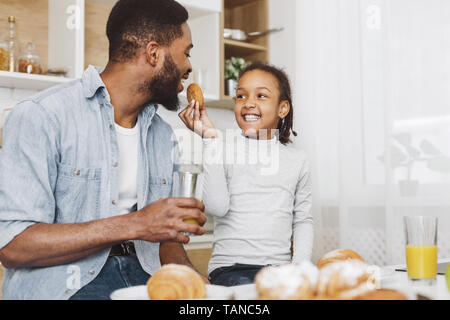 Happy breakfast together concept Stock Photo