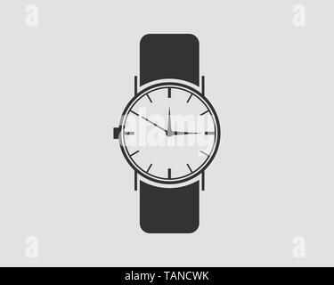 Hand wrist watch icon. Wristwatch vector. Stock Vector