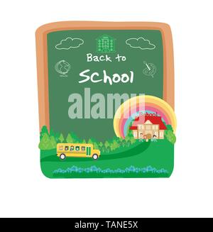 Back to school card Stock Vector
