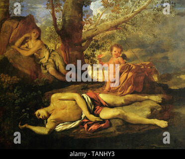Nicolas Poussin - Echo and Narcissus Stock Photo - Alamy