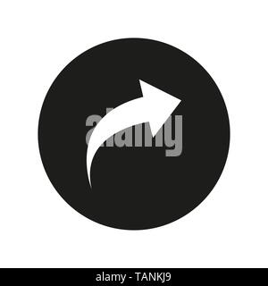Trendy arrow icon in flat style isolated on grey background. share symbol for website design, logo, user interface. Vector illustration. Eps10. Stock Vector