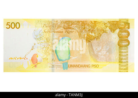 Philippine five hundred peso banknote on a white background Stock Photo