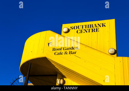 Stairs to Roof Garden Cafe & Bar at Southbank Centre, London, UK Stock Photo