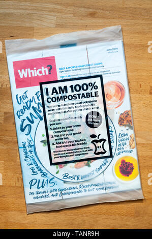 Biodegradable compostable potato starch bag / magazine wrapper ...