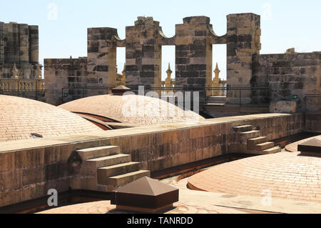 Guided tour to the rooftop or domes of the Cathedral of the Holy Incarnation of Malaga, in the city centre, in Spain, Europe Stock Photo