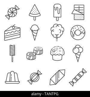 Gray Candy vector icon set on background Stock Vector