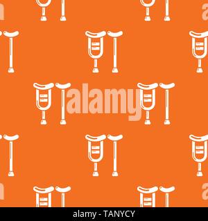 Crutch pattern vector orange Stock Vector