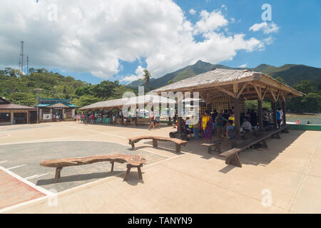 Sabang port pier, waiting area before the Underground river Stock Photo