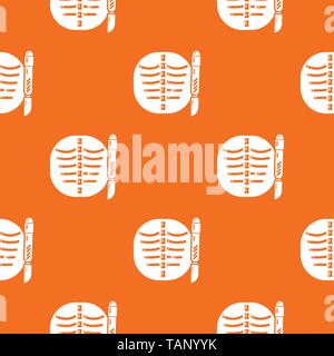 Xray of rib pattern vector orange Stock Vector