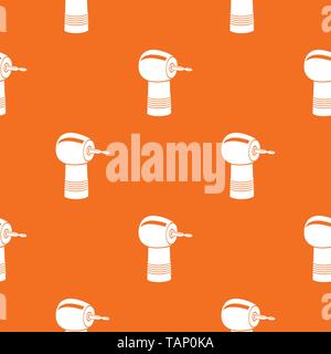 Dental drill pattern vector orange Stock Vector
