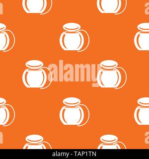 Dental floss pattern vector orange Stock Vector