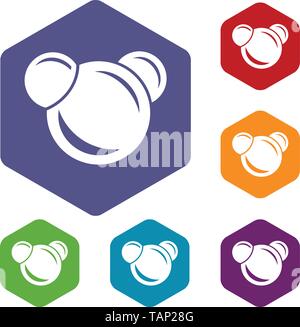 Molecule reaction icons vector hexahedron Stock Vector