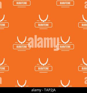 Jewelry bijouterie pattern vector orange Stock Vector