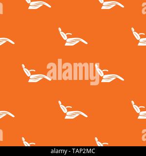 Dentist chair pattern vector orange Stock Vector