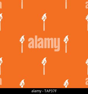 Burning match pattern vector orange Stock Vector
