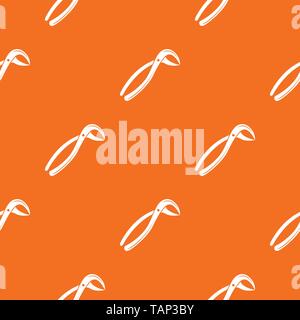Tooth pliers medicine pattern vector orange Stock Vector