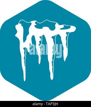 Icicles icon, simple style Stock Vector