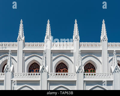 Architectural detail of St. Thomas Cathedral Basilica (San Thome Church), Chennai, India Stock Photo
