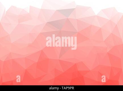 Coral color premium background. Low poly gradient shapes. Rich background, premium triangle polygons coral red design. Stock Vector
