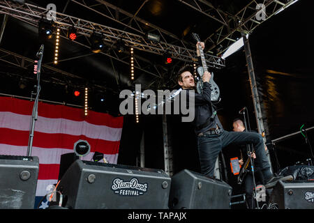 Hatfield, United Kingdom, 26th May 2019. Anti-flag performs at the Slam Dunk South Festival, Hatfield. It is the UK's biggest one day Independent Rock Festival. Credit: Richard Etteridge / Alamy Live News Stock Photo
