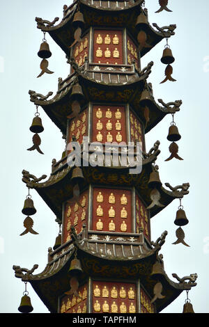 Thousand Buddha Pagoda, Wenshu Temple or Wenshu Monastery, Wénshū Yuàn, Chengdu, Cengtu, Chengtu, Chéngdū, China, Asia Stock Photo