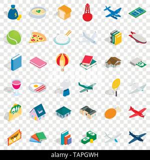 Variety icons set, isometric style Stock Vector