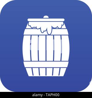 Honey keg icon digital blue Stock Vector