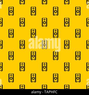 Black sound speaker pattern vector Stock Vector