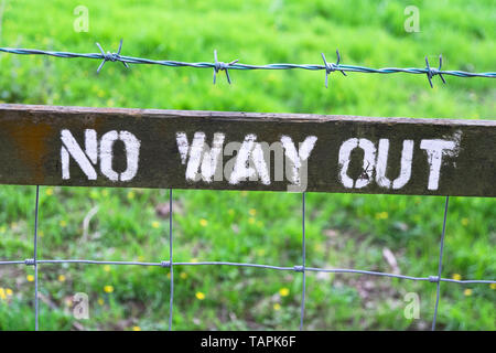 No way out sign Stock Photo