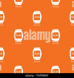 Watches pattern vector orange Stock Vector