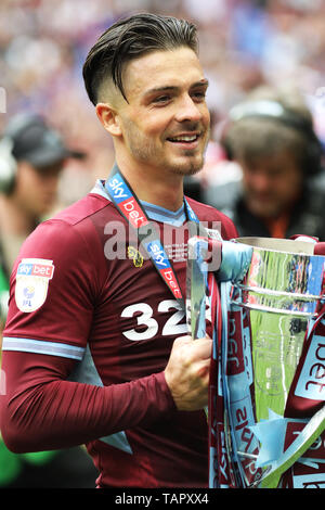 London, UK. 27th May, 2019. during the Sky Bet Championship Play Off Final between Aston Villa and Derby County at Wembley Stadium, London on Monday 27th May 2019. (Credit: Tim Markland | Credit: MI News & Sport /Alamy Live News Stock Photo