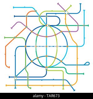 Vector illustration of cosmo city map isolated. Stock Vector