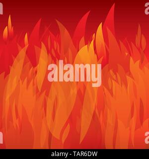 Fire background with flames all around. eps10 Stock Vector