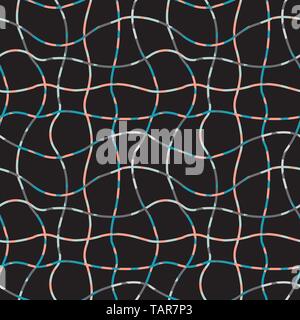 Vector black background with colorful curvy lines Stock Vector