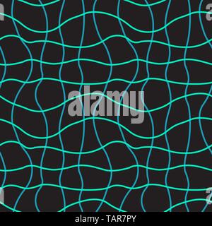 Black vector background with neon lines Stock Vector