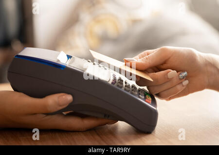 Paying by card Stock Photo