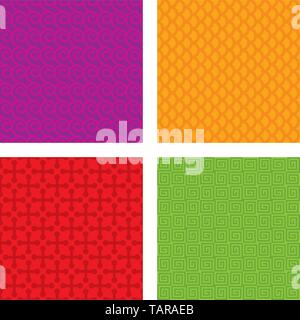 Set of four geometric seamless textures. eps10. Stock Vector