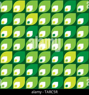 Seamless green leaf simple background. Vector illustration. eps10 Stock Vector