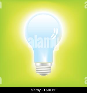 Icon of a bright light bulb. Vector illustration. eps10. Stock Vector