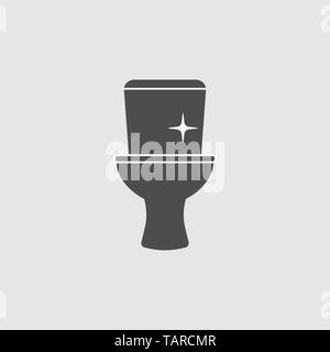 restroom, Wc toilet icon flat Stock Vector