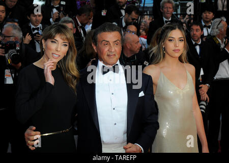 Sylvester Stallone attends the Closing Ceremony Red Carpet of the 72nd Cannes Film Festival 2019. Stock Photo