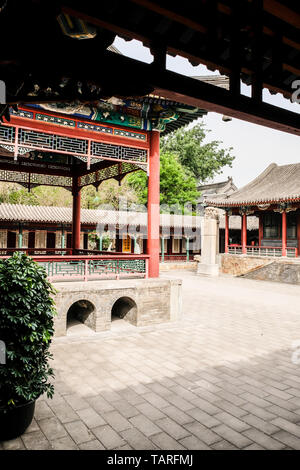 The opera ceremony stage in White Cloud Taoist Temple, Beijing, China Stock Photo