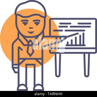 presentation icon- vector presentation sign and symbol Stock Vector
