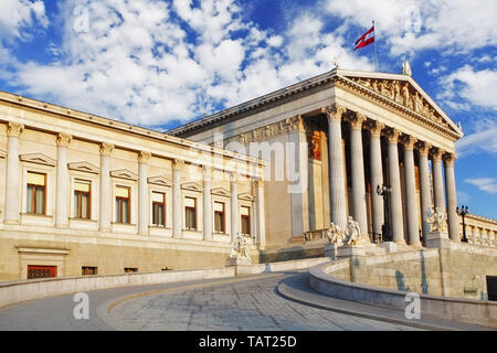 Austrian Parliament in Vienna - Austria Stock Photo