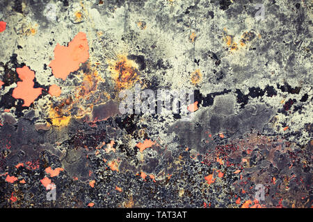Chipped paint textured background from the bottom of a boat Stock Photo